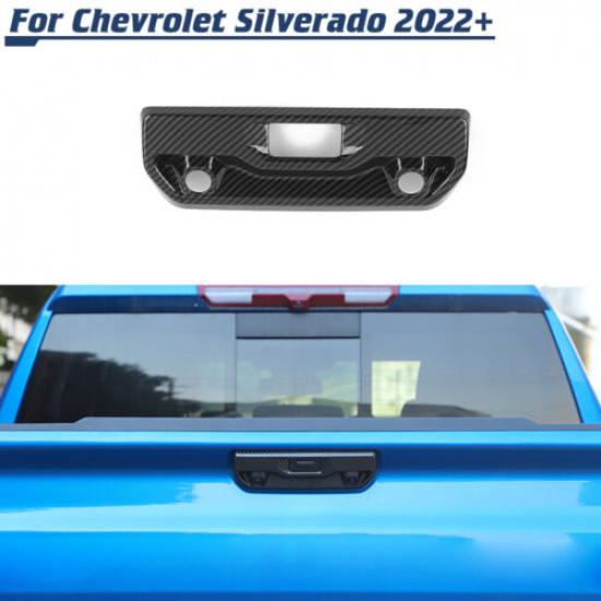Carbon Fiber Tailgate Handle Decal Cover Trim For Chevy Silverado/GMC Sierra 19+