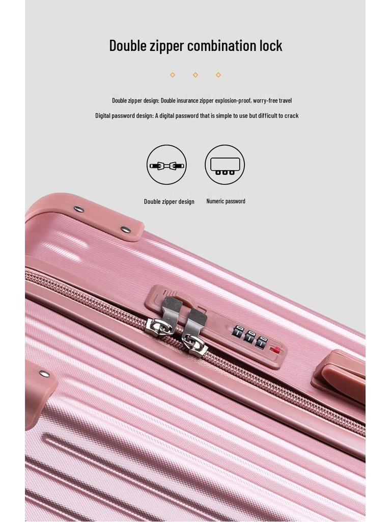 20" ABS Universal Wheel Zipper Suitcase with Combination Lock - 4-Piece Carry-on Set