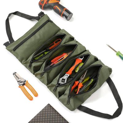 Heavy-Duty Roll-Up Multi-Purpose Tool Bag Oxford Fabric Multi-Tool Organizer Portable Small Tools Organizer Bag For Electricians