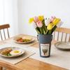 Galvanized Metal Vases with Handle,Rustics Flower Bucket for Cut Flowers,Retro Flower Container for Table Centerpieces