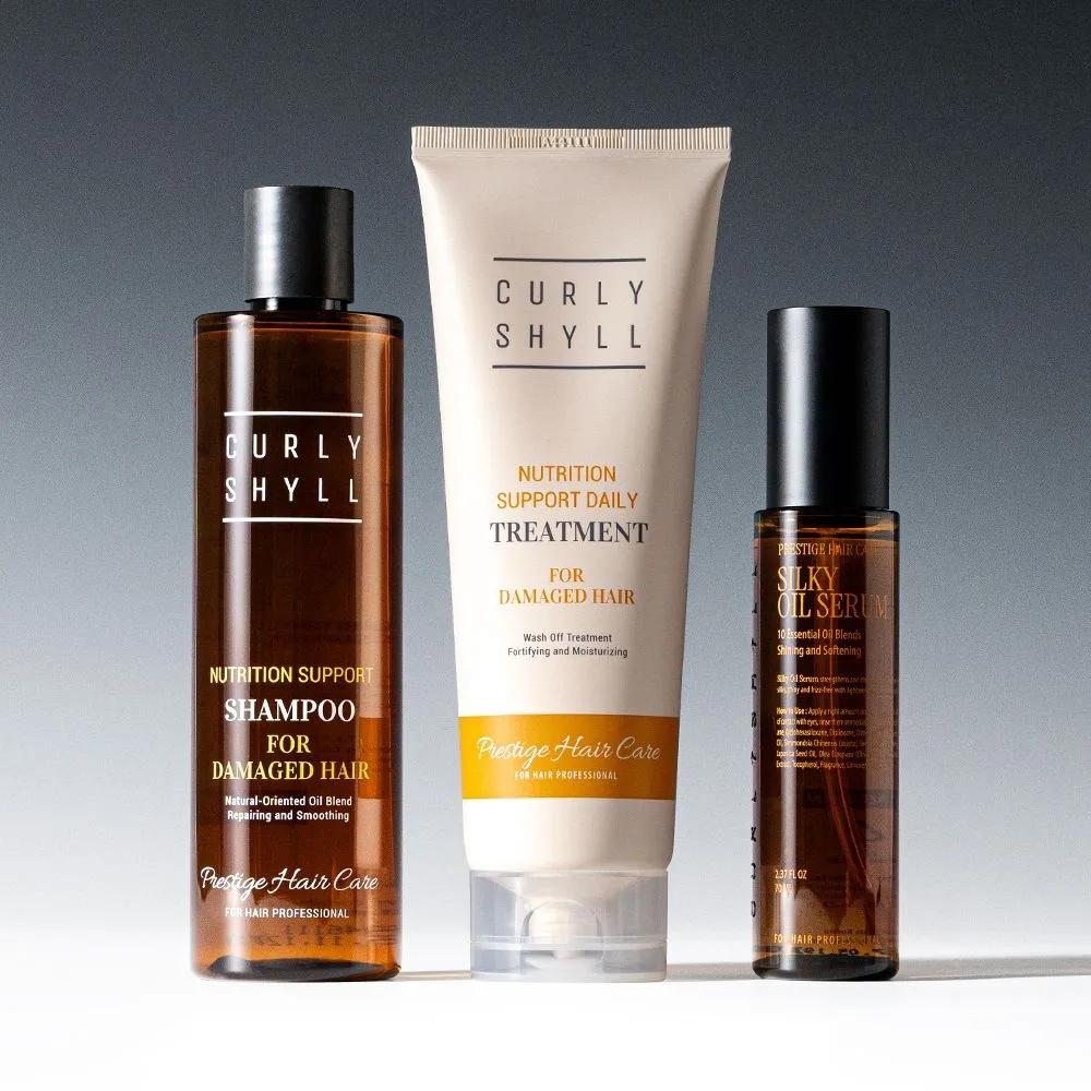 

CURLYSHYLL Prestige Silky 3-Piece Set: Shampoo 300ml, Treatment 250ml + Serum 70ml