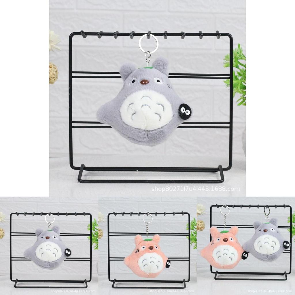 Mini Totoro Plush Toy Soft And Cute Cat Stuffed Animal Keychain Bag Charm**
