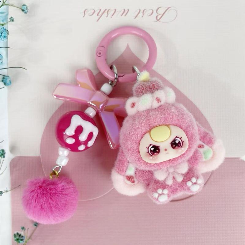 1Pcs Kawaii Cartoon Babythree Mini Keychain Cute Doll Bag Pendant Gift Diy Accessories Decoration