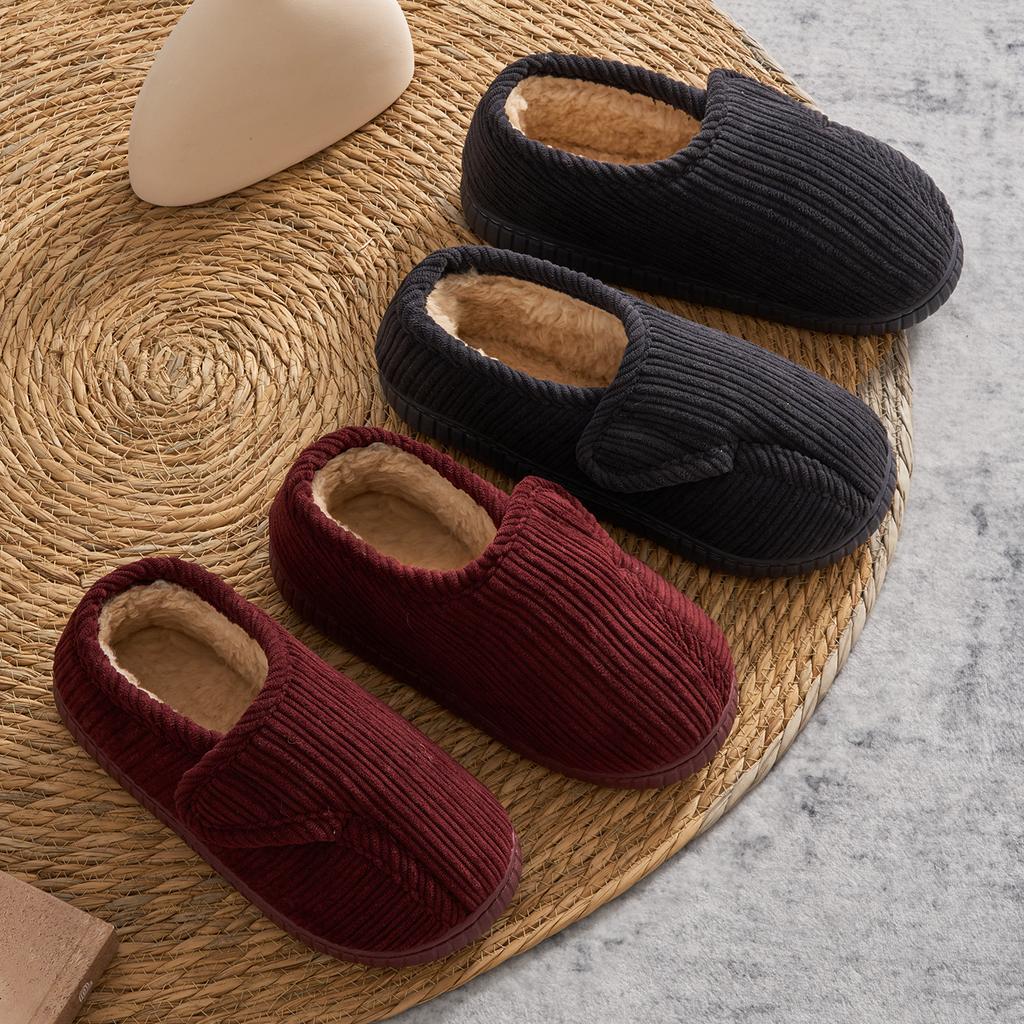 Winter Women Home Slippers Plush Warm Flat Slides Breathable Soft Non-slip Slippers Indoor Outdoor Men Casual Slippers