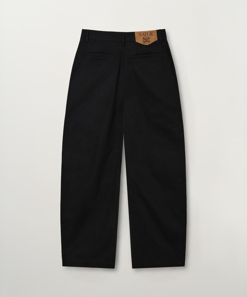 Seteo (W) Cotton Curved Pants Black