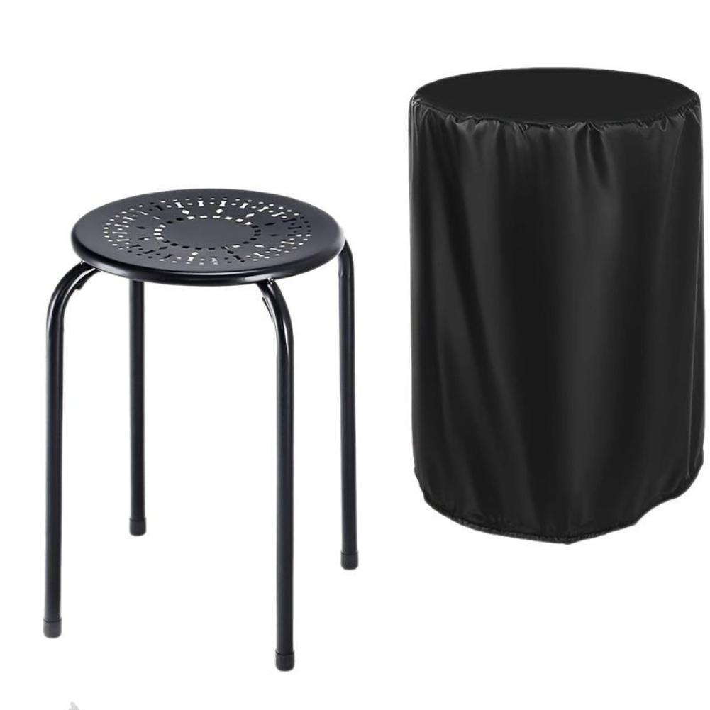 Restaurant Stool Cover Round Bar Stool Covers 210D Oxford Waterproof Furniture Cover Outdoor Circular Stool Bench Cover 39*64cm