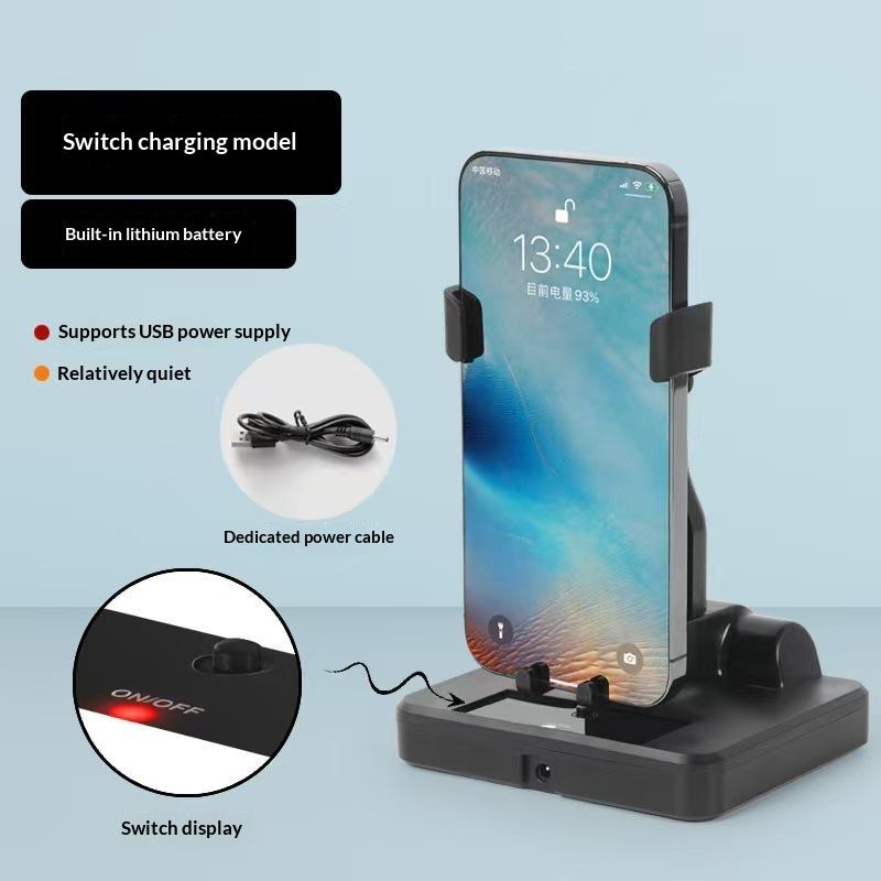 Tragbarer Handy-Automatik-Schüttler, leiser automatischer Schrittgeher-Halter, verstellbar für die meisten Smartphones, Geschenk für Fitness-Liebhaber