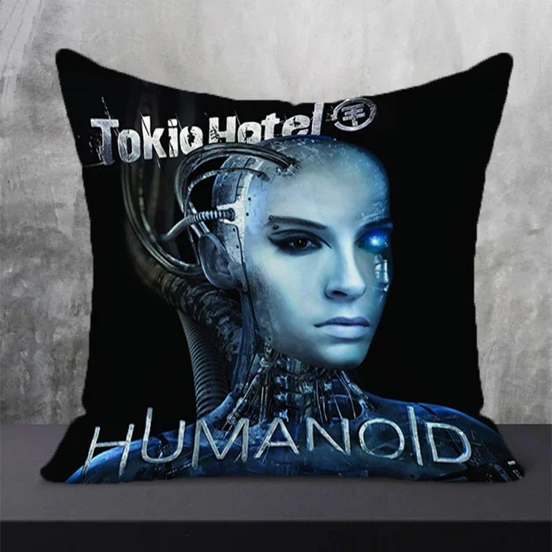 Tokio Hotel Kissenbezüge Dekorative Sofakissen Quadratischer Kissenbezug 45*45 Möbel Doppelseitiger Druck Kissenbezug Kissen