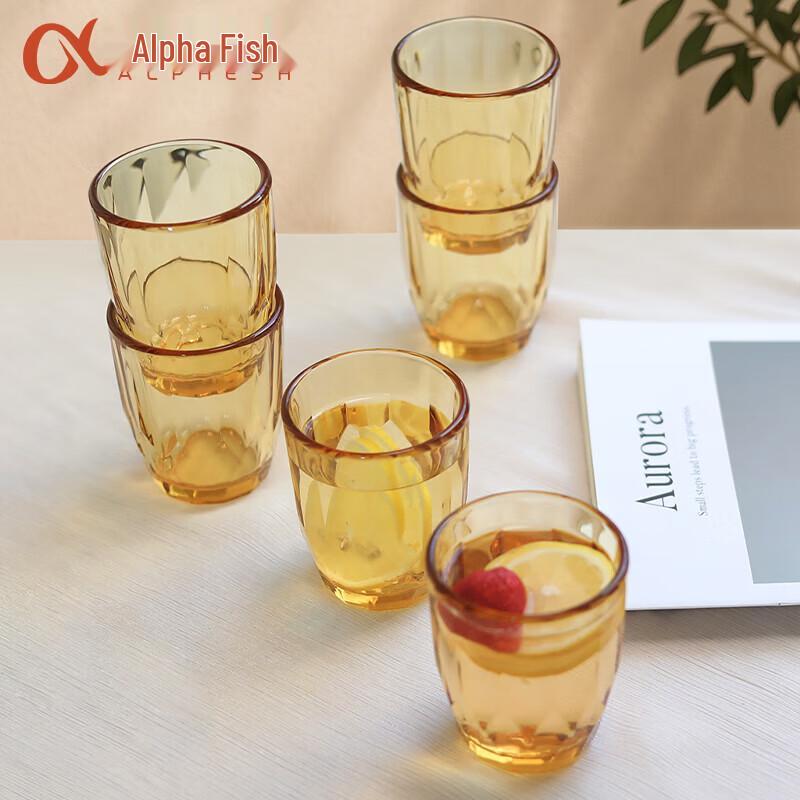 ALPHESH High Borosilicate Glass Cup Set - 6 Piece