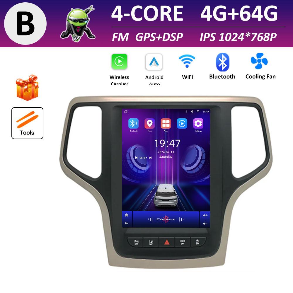 For Jeep Grand Cherokee 2014 2015 2016 2017 Wireless Carplay Android Smart System IPS Touch Screen GPS Navigation DSP Stereo BT