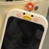 Japão bonito 3d dos desenhos animados pato silicone caso para iphone 14 13 12 11 pro xs max x xr 7 8 6 plus se 3 kawaii capa protetora macia