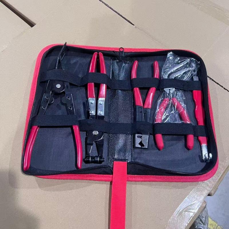 Automotive maintenance tool set, oil pipe pliers, tube bundle pliers, multifunctional power-off pliers set