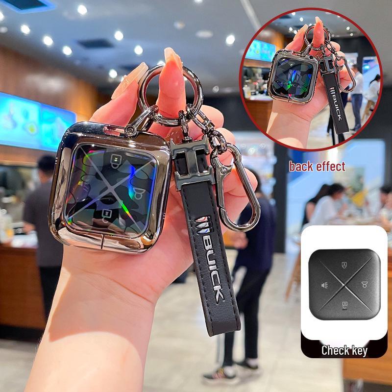 Buick E5 Titanium Cube Key Cover for 2025 LaCrosse Platinum with Bluetooth E4 Metal Full Coverage