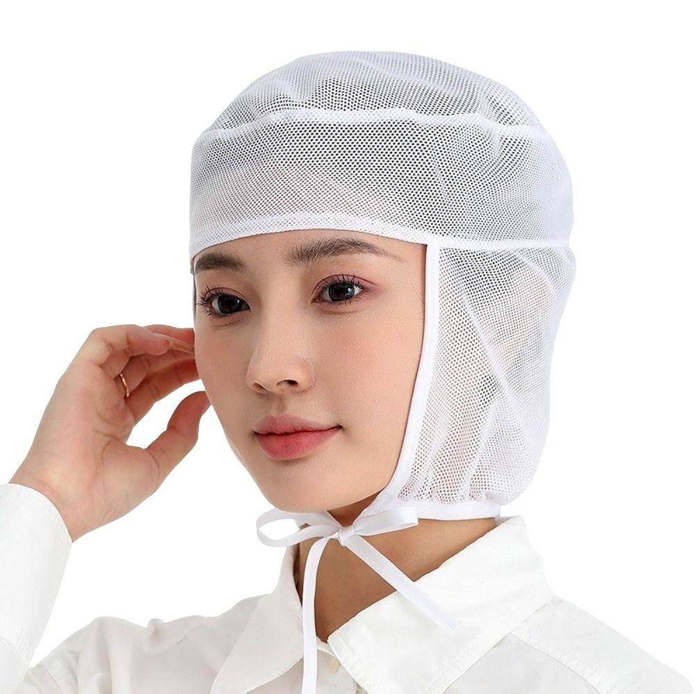 Breathable Mesh Chef Work Hat Elastic Back Food Service Cap Mesh Hair Cover  Restaurant Kitchen
