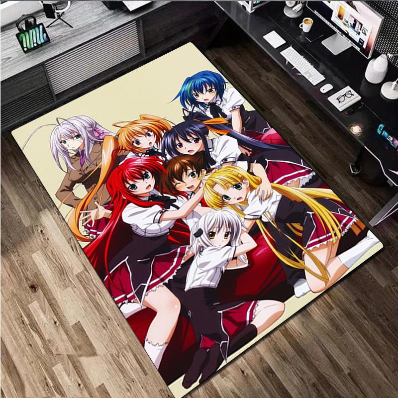 High School Dxd Carpet Office Decorative Carpet For Living Room Bedroom Door Mat Floor Rug Computer Chair Area Rug