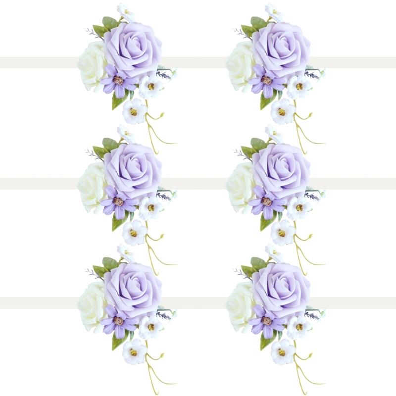 Элегантный искусственный браслет-корсаж, функциональный браслет-бутоньерка, украшение для свадеб и официальных мероприятий