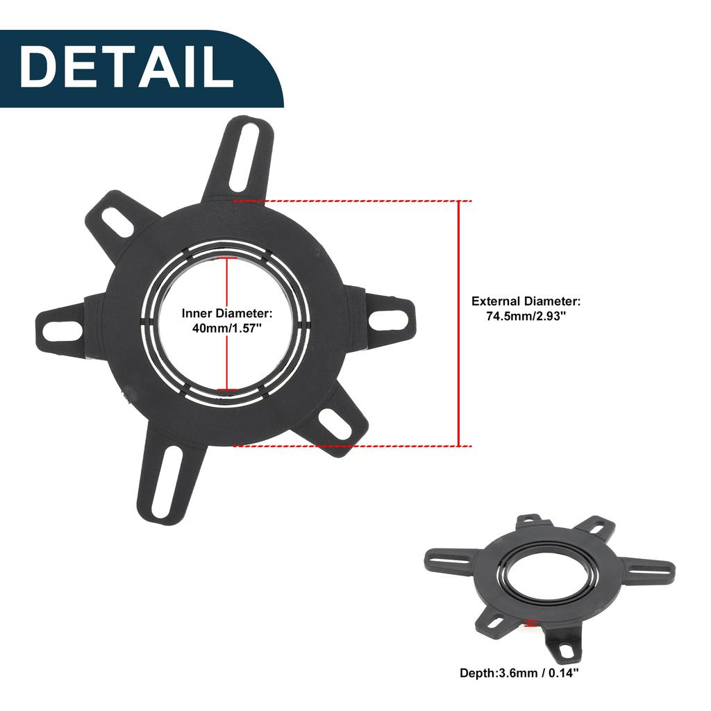 TUCKBOLD Carboat RV Speaker Spacer Ring Midrange Speaker Spacer Adapter Waterproof Black 2pcs