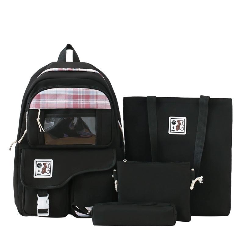New travel backpack spring wear-resistant backpack women's fashion junior high school student cute schoolbag
