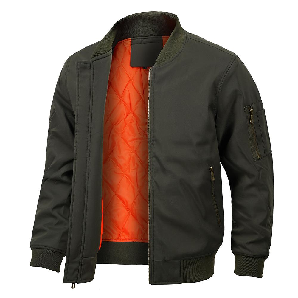 

Men s Autumn Plus Size Casual Baseball Jacket XXXL чёрный