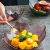 Nordic Golden Rim Petal Glass Salad & Fruit Bowl