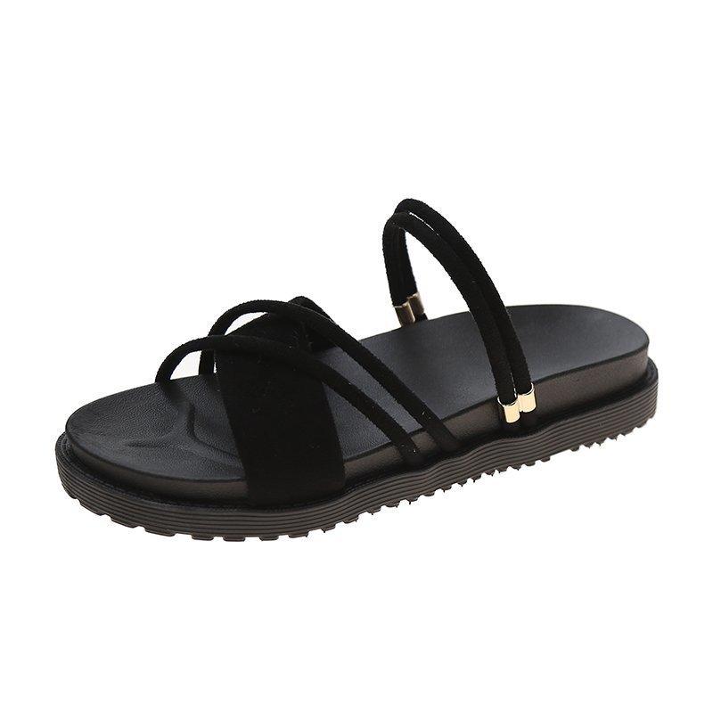 Two Wear Sandals Women Fairy Style Fashion Casual Flat Roman Shoes