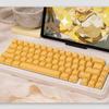 Little Pudding Yellow Character Translucent OEM Key Cover Kit PBT+PC 117 Key for 68 75 87 104 Mechanical Keyboard