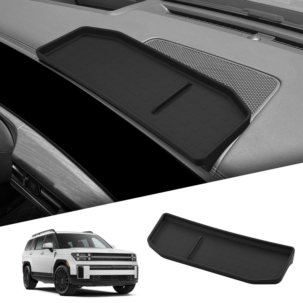 For Hyundai Santa Fe 2025 2025 Car Hidden Screen Behind Storage Box Tray Organizer Automotive Interior Accessories Black