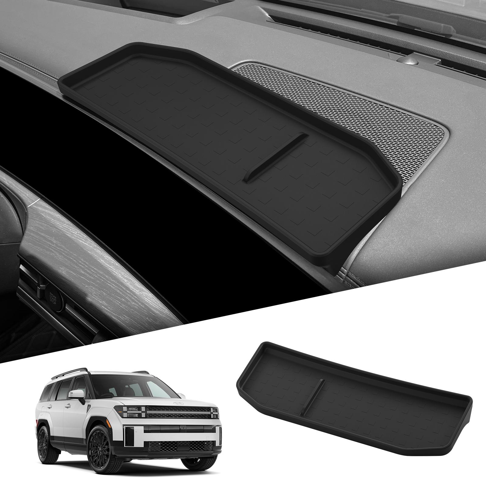 

для Hyundai Santa Fe 2025 2025 Автомобильный Скрытый Экран За Органайзером-Лотком для Хранения Автомобильные Аксессуары для Интерьера Черный