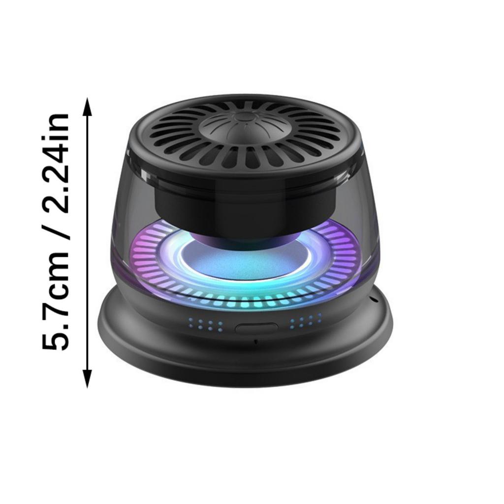 Portable Bluetooth-compatible Speaker LED Lighting Magnetic Speaker Mini Sound Box Phone Holder for Outdoor Travel Party