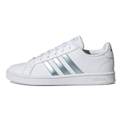Grand Court Base Weiß Vision Metallic Damen Sneaker Wolkenweiß Grau-Zwei GZ8164