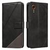 For Samsung Galaxy Xcover7 Case Shockproof Geometric Line Leather Phone Cover Card Holder