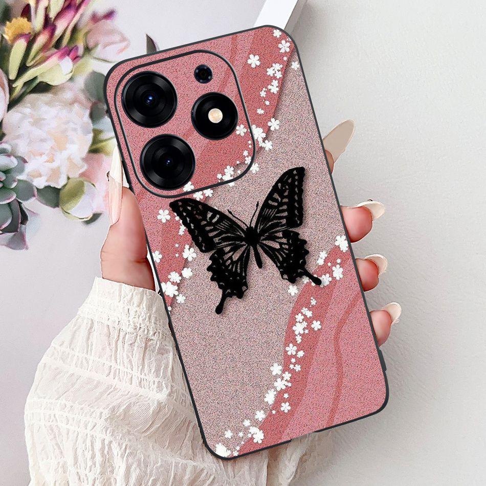 For Tecno Spark 10 Pro Phone Case Spark 10Pro 4G KI7 Elegant Floral Cat Printing Soft Silicone TPU Cases