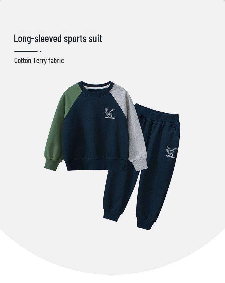 27kids Trendy Korean Style Boys' Two-Piece Set - Autumn/Winter 2024 Collection