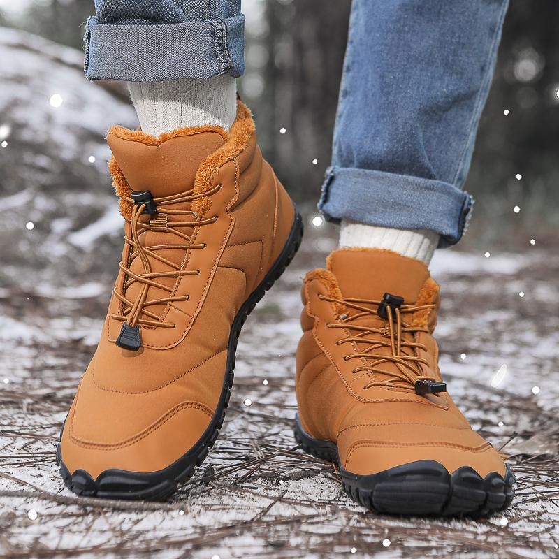 Winter Plush Snow Boots Thick Soled Anti-slip Cotton Shoes Men Women Short Ankle Boots Wear-resistant Outdoor Sneakers