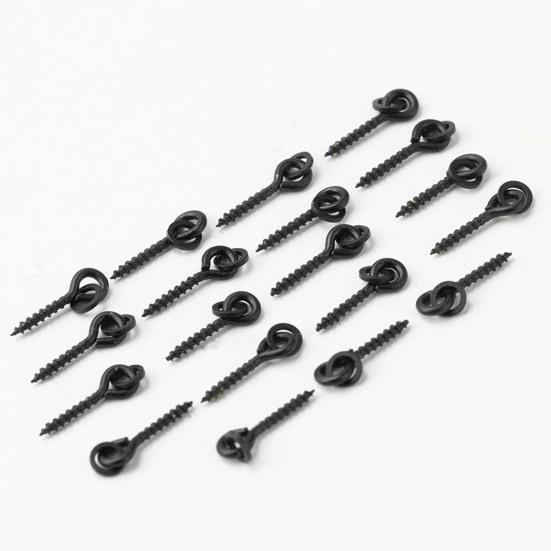70Pcs/Set Carp Fishing Accessories Set with Storage Box Portable Round Oval Ring Screws Swivels Black Blocking Beans Carp Fishing Gear Equipment Kit
