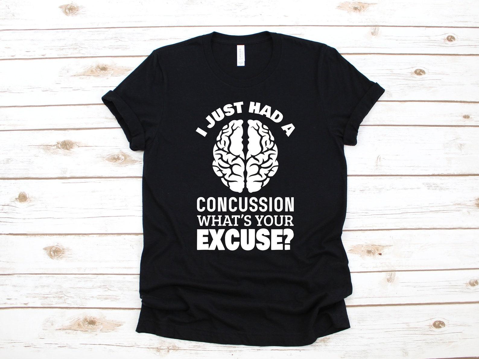 Concussion T-Shirt / Concussion Survivor / TBI Brain Injury Tank Top / T-shirt / T-shirt / Funny Concussion Awareness Apparel Gift 2XL