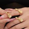 Stainless Steel Adjustable Wedding Rings Dating Rings Guitar Shape Delicate Finger Jewelry for Woman and Man Present