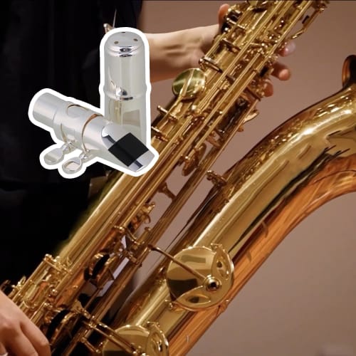 Yibuy Silver #6 Alto Saxophone Mouthpiece with Cap Ligature for E Flat Alto Saxophone