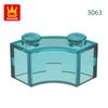 Non-Toxic 128Pcs/Lot 3063 85080 Curved Building Blocks Moc Accessories Compatible With Bricks Diy Children Toys Assembly Gift Box