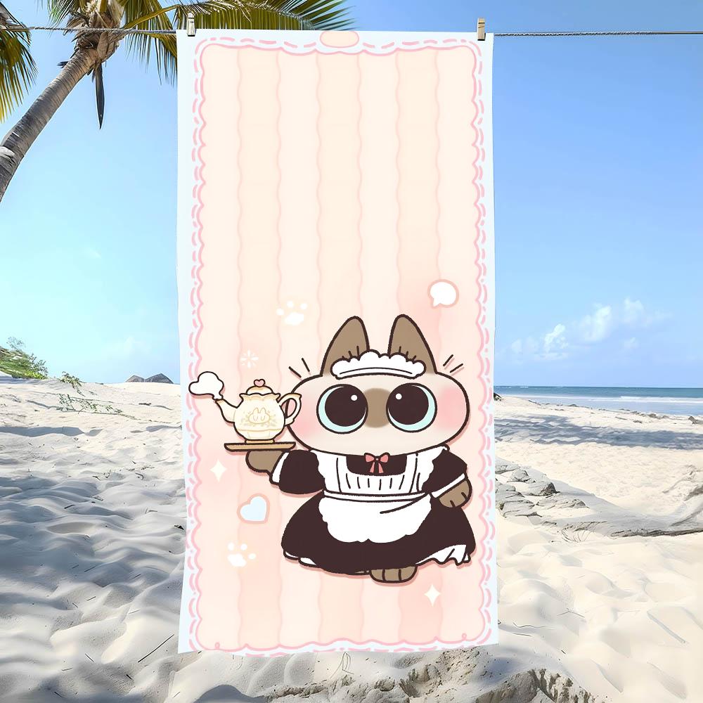 Sweet A-Azukis Towel Beach Towel Oversized Super Absorbent Soft Swim Beachtowels For Men, Women