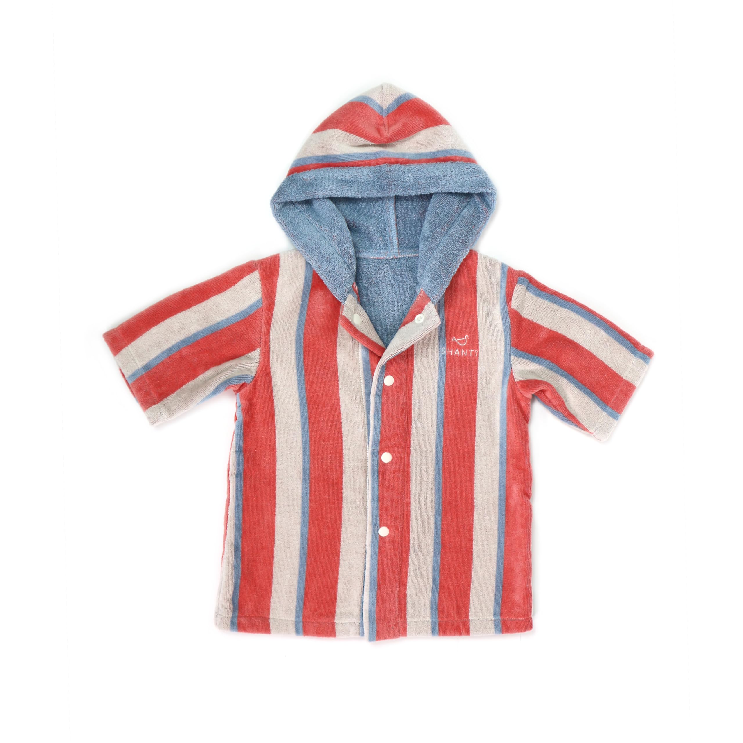 

Iori Imabari Towel SHANTI Fluffy and Absorbent Number Kids Bathrobe, Small, (JP, Size, 80, Orange)