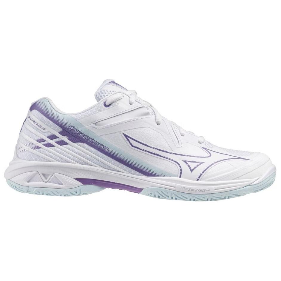 Mizuno Wave Claw 3 Wide White Paisley Purple Unisex Sneakers Cooling-Spray 71GA244329