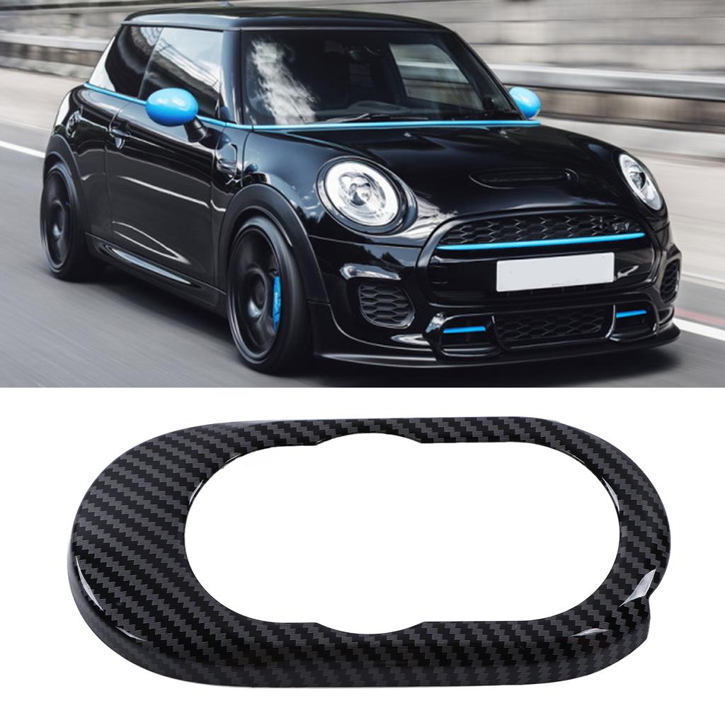Acabamento de Capa de Botão de Controle Multimídia Estilo Fibra de Carbono Substituição para Hatchback F55 F56 F57