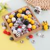 New 31Pcs/Set 3D New Silicone Focal Beads Round Bead For Jewelry Making DIY Beaded Pen Keychain Necklace Bracelet Accessories