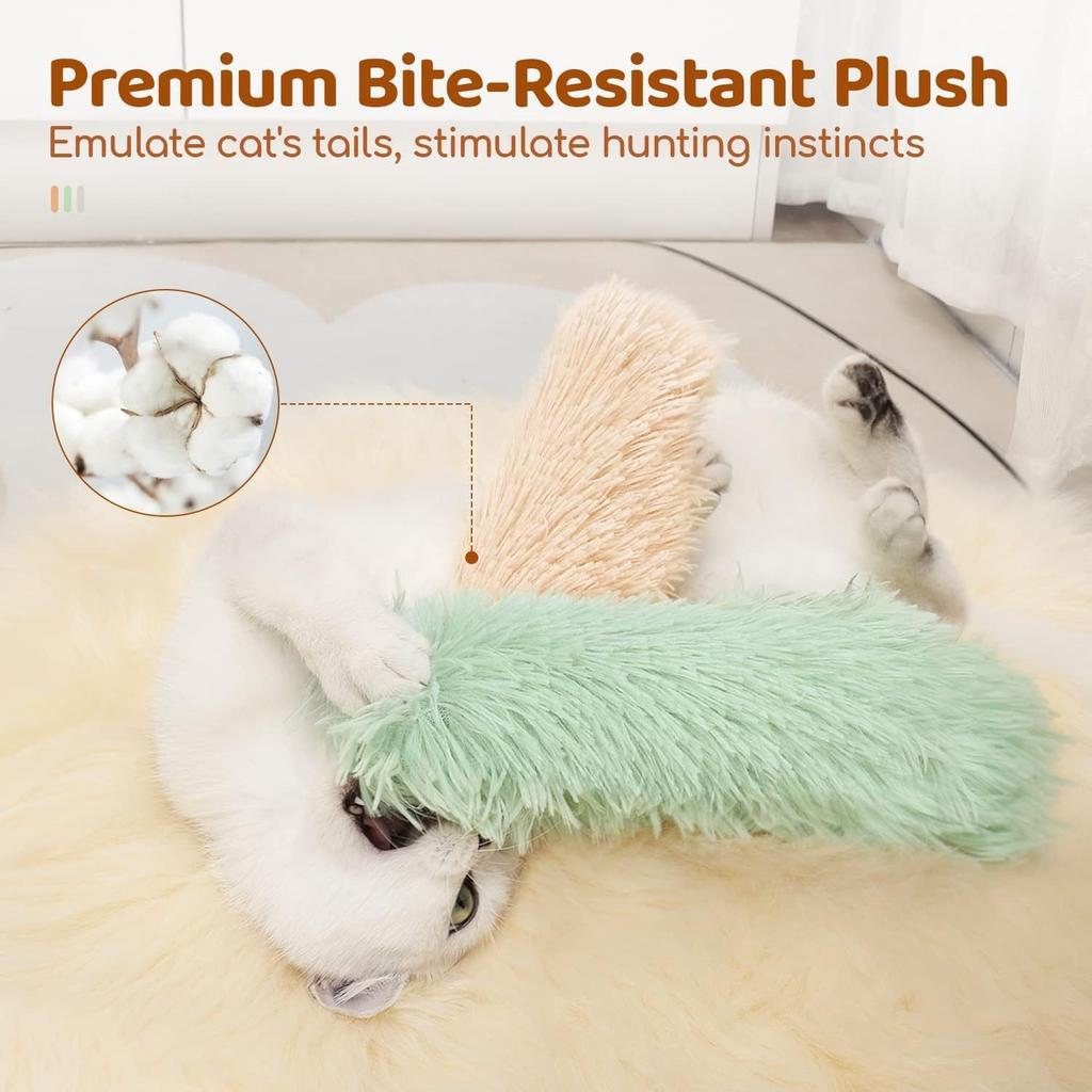 Catnip Toys Plush Cat Chew Toy Catnip Self-hi Bite Strip Pillow Teaser for Cats Pet Interactive Toys MWJ07