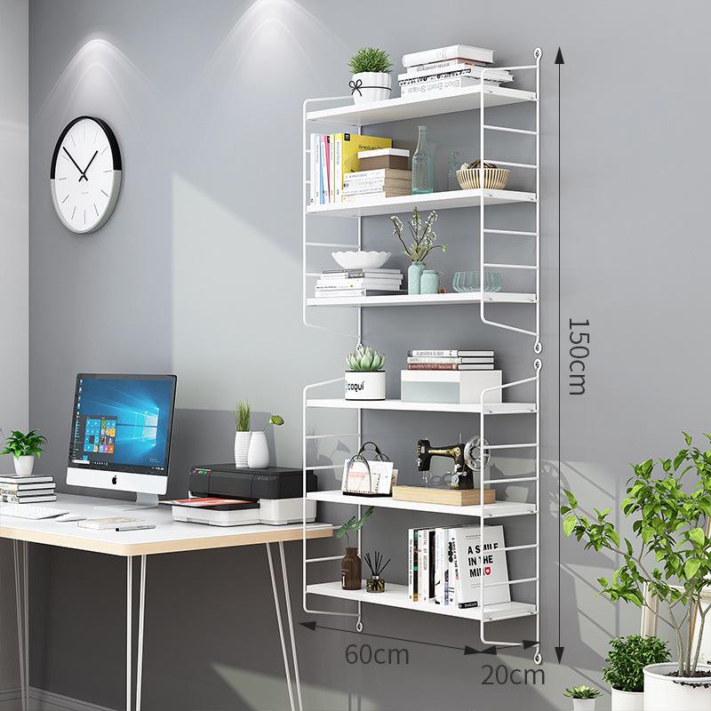 Modern Wall Bookshelf: Simple Multi-Layer Nordic Storage Rack
