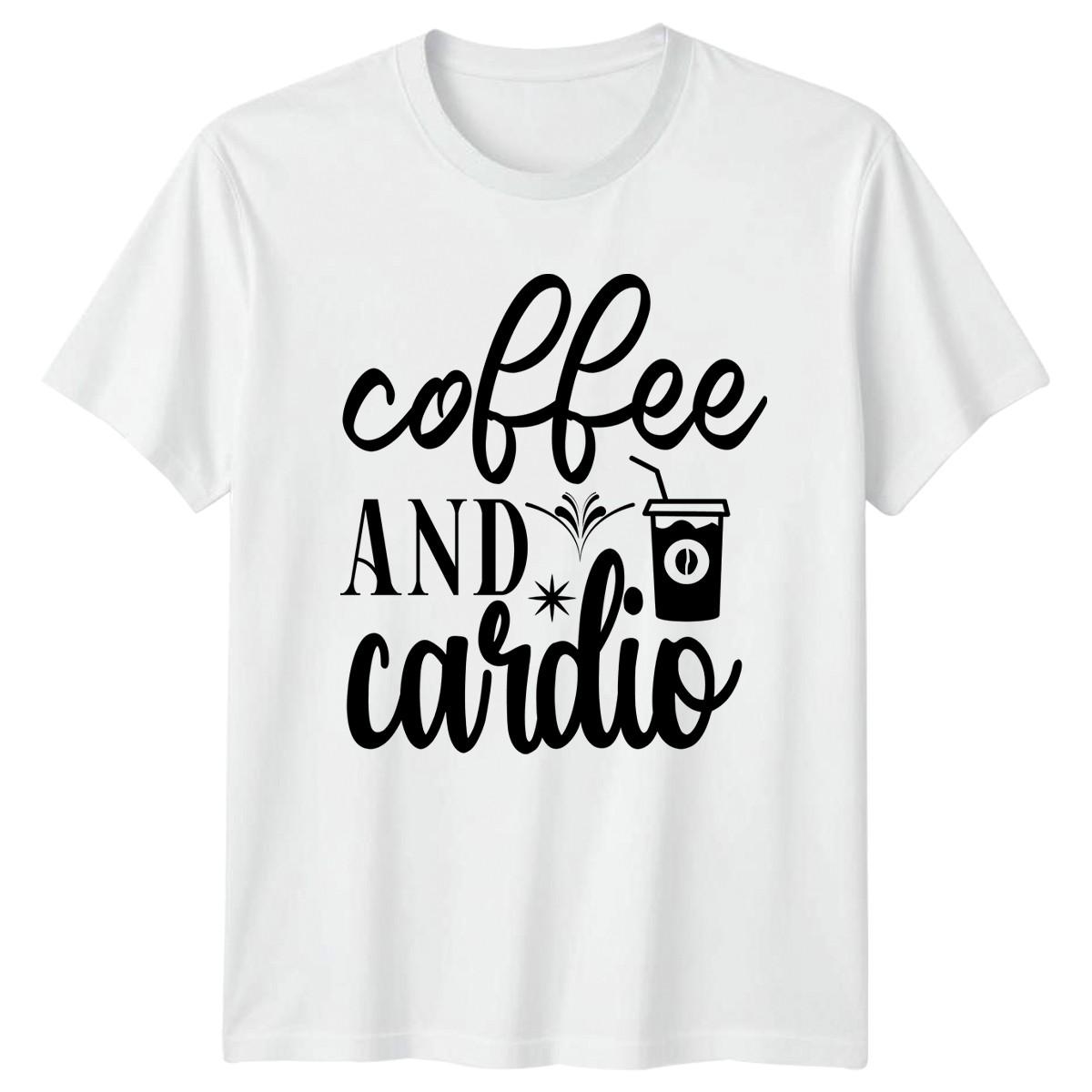 Coffee And Cardio T-Shirt Fitness Coffee Birthday Gift For Him And Her S