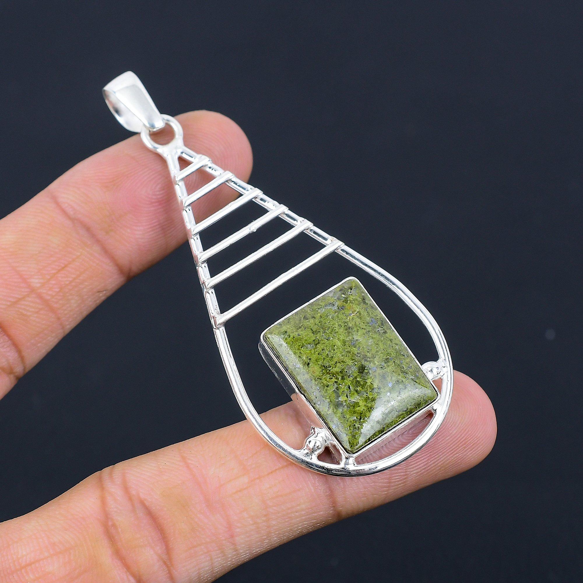 Friendship Day Sale Gogunjula Gemstone Bezel Sister Pendant 925 Sterling Silver