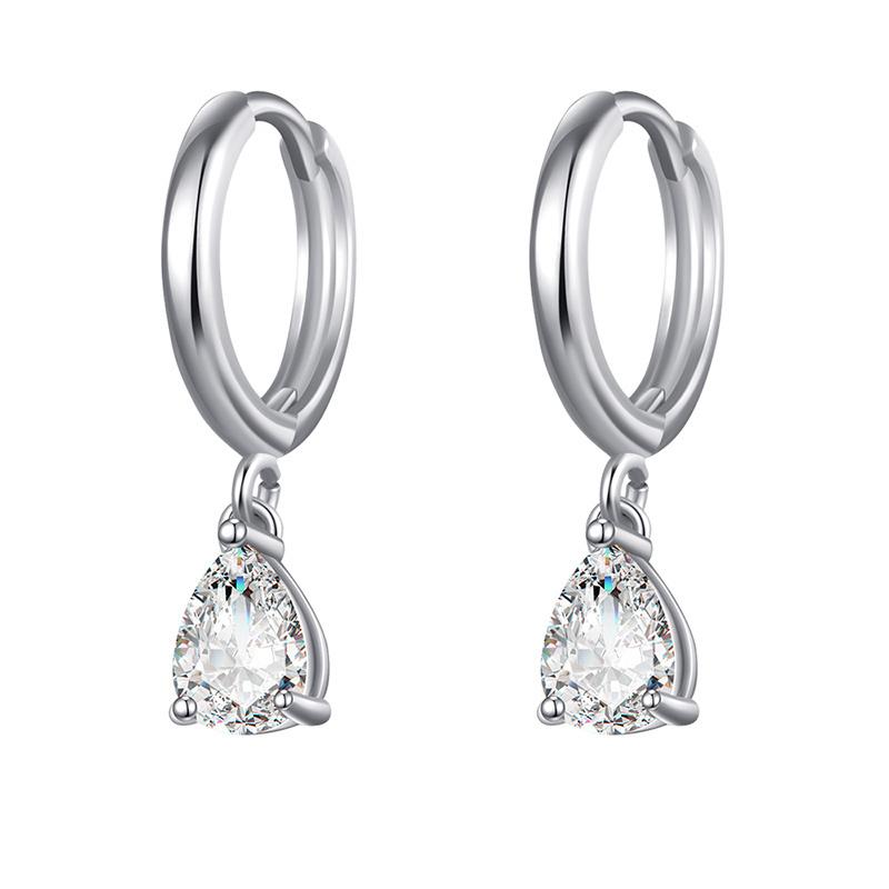 CRMYA Vintage Piercing Ear CZ Zircon Cross Earring Gold Silver Filled Drop Earrings For Women Hoop Earings Jewelry Wholesale