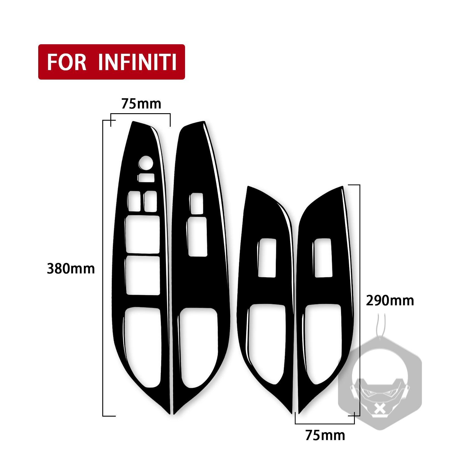 

Carbon Fiber Window Lift Control Panel Trim Cover for Infiniti G37 2008-13 G35 07-08 G25 11-12 Car Interior Accessories Sticker LDH